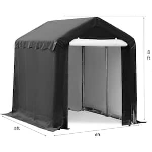6 ft. x 8 ft. Pop-Up Canopy Portable Shed Outdoor Storage Shelter Storage Tent Sheds for Motorcycle, Bike, Garden Tools