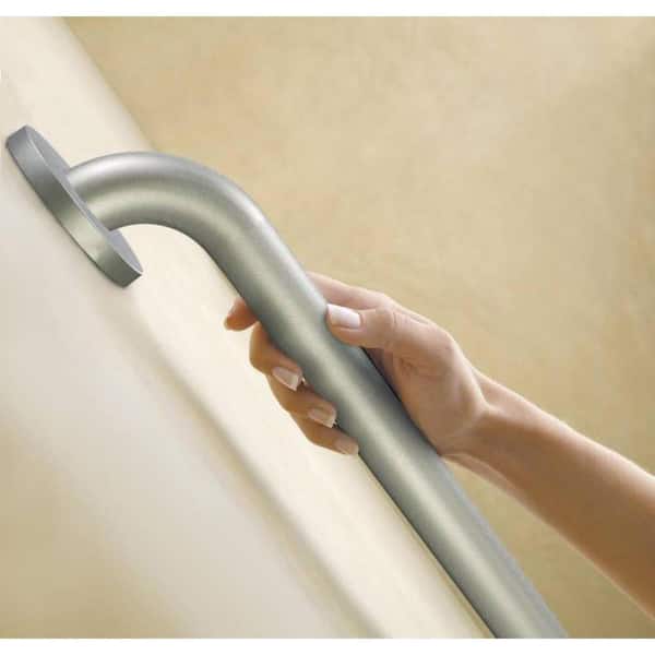 Home Care 18 in. x 1-1/4 in. Concealed Screw Grab Bar with SecureMount in Polished Stainless Steel