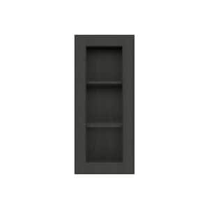 15-in W X 12-in D X 36-in H in Shaker Charcoal Ready to Assemble Wall kitchen Cabinet with No Glasses