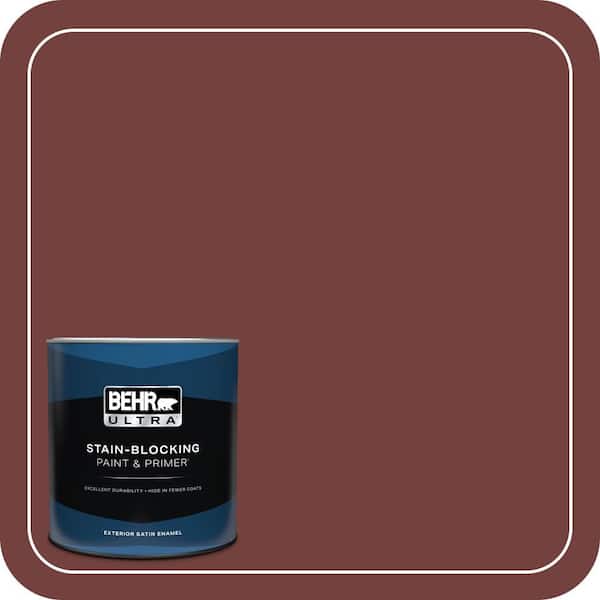BEHR ULTRA 1 qt. #ECC-27-1 Red Pines Satin Enamel Exterior Paint & Primer