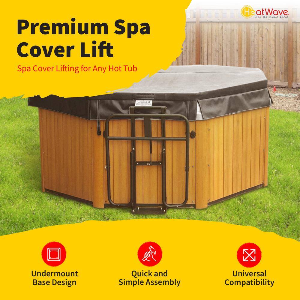 Black Aluminum Spa Cover Lift with Gas Spring