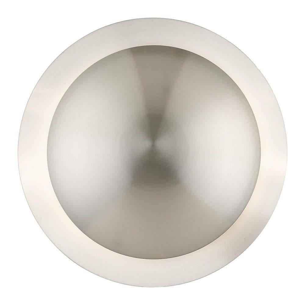 Wynmore 11 in. Industrial Round Brushed Nickel Semi-Flush Mount for Bedroom, Kitchen, Bulbs Required not Included price history on PriceWatchPro
