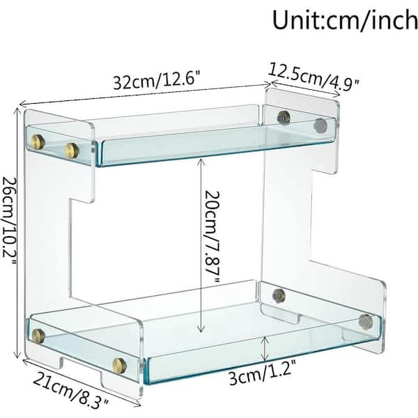 OnDisplay 2-Tier Deluxe Tiered Acrylic Cosmetic/Bath/Pantry/Fridge