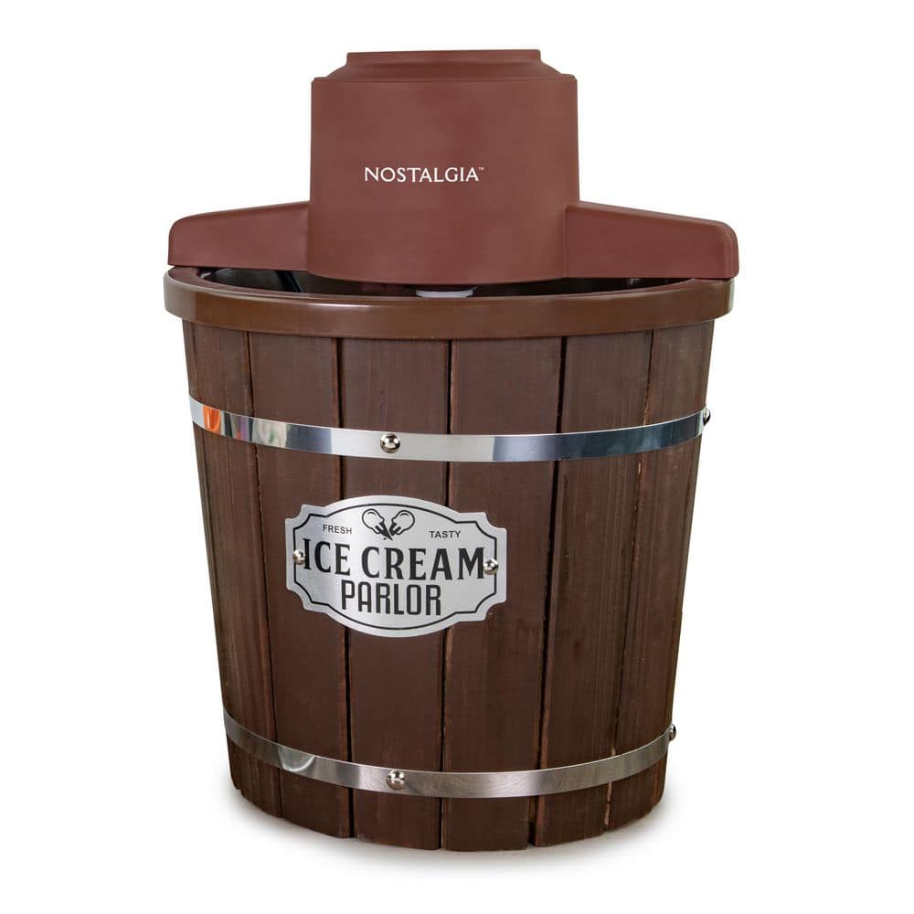Electric 4 Qt. Brown Wood Bucket Ice Cream Maker price history on PriceWatchPro