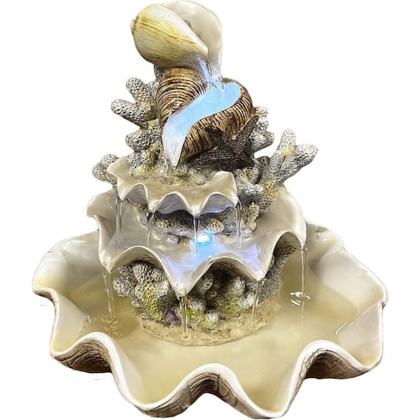 Coral Reef Shell Fountain Indoor Waterfall Fountain