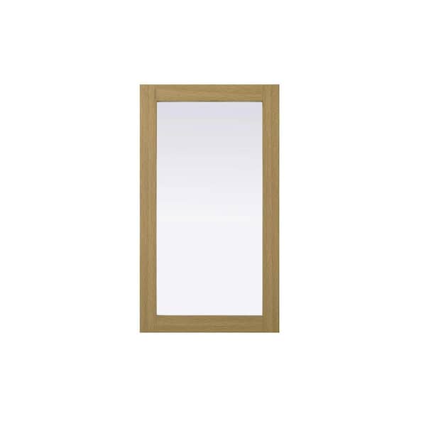 Honey Brown 18 in. W x 32 in. H Transitional Rectangle Mirror