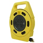 25 ft. 16/3 Outdoor Multi-Outlet (4) Portable Extension Cord Reel Power Station