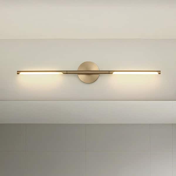 Overture 32-inch 2-light Champagne Gold 5CCT LED Vanity Light