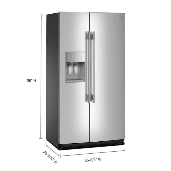 KitchenAid Side x Side Fridge (KRSC536RPS) - Fingerprint Resistant Stainless Steel KitchenAid Side x Side Fridge (KRSC536RPS) - Fingerprint Resistant Stainless Steel