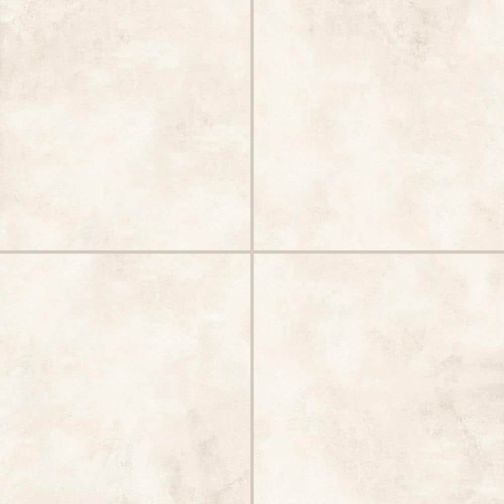 Bedrosians Shandar Square 24 in. x 24 in. Matte Social White Porcelain ...