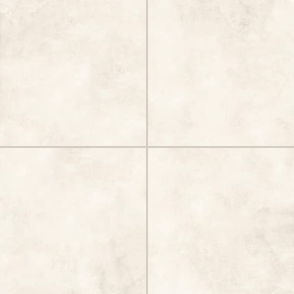 Bedrosians Shandar Square 24 in. x 24 in. Matte Social White Porcelain Tile (15.49 sq. ft./Case)