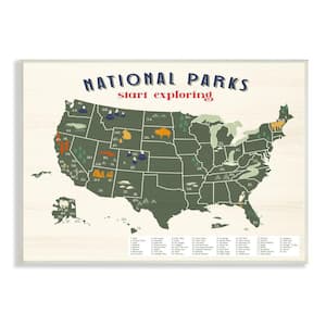 National Parks Map Numbered Key United States By Daphne Polselli Unframed Print Abstract Wall Art 10 in. x 15 in.