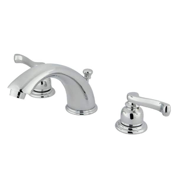 Kingston Brass Magellan 2-Handle 8 in. Widespread Bathroom Faucets with Plastic Pop-Up in Polished Chrome
