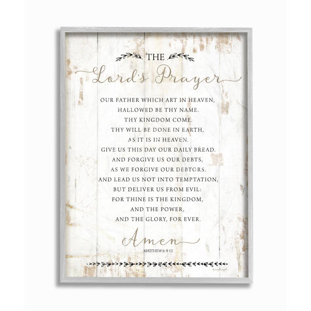 The Stupell Home Decor Collection 11 In X 14 In The Lords Prayer Our Father Rustic Gray Farmhouse Rustic Framed Wall Art By Jennifer Pugh Ewp 166 Gff 11x14 The Home Depot