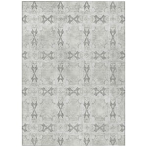 Chantille ACN564 Ivory 5 ft. x 7 ft. 6 in. Machine Washable Indoor/Outdoor Geometric Area Rug