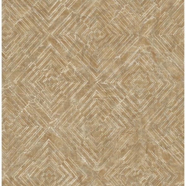 A-Street Prints Labyrinth Gold Geometric Paper Strippable Roll Wallpaper (Covers 56.4 sq. ft.)