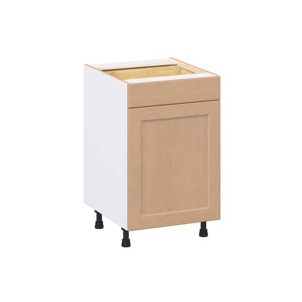 Lakewood 21 in. W x 24.5 in. D x 34.5 in. H Assembled Shaker Base Kitchen Cabinet in Sugar Cookie with Drawers