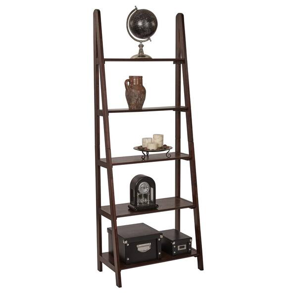 OSP Home Furnishings - Espresso Ladder Bookcase
