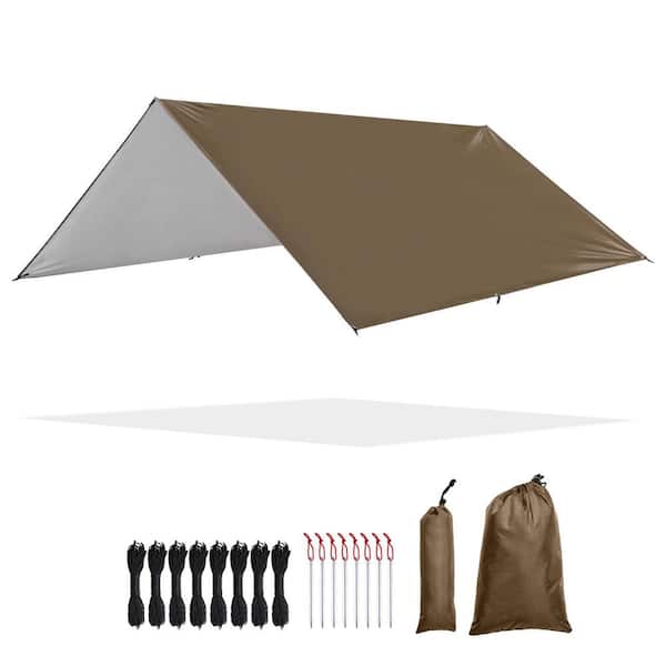 2-Person Camping Tent Tarp Multi-Purpose All-Weather Proof Poly Tarpaulin Tent Cover Tarp
