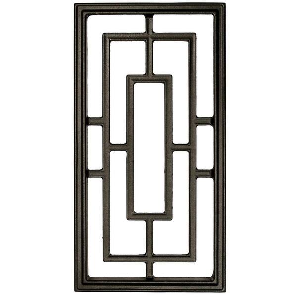 NUVO IRON 9 in. x 17 in. Rectangular Black Cast Aluminum Fence and Gate Insert (12-Pack)