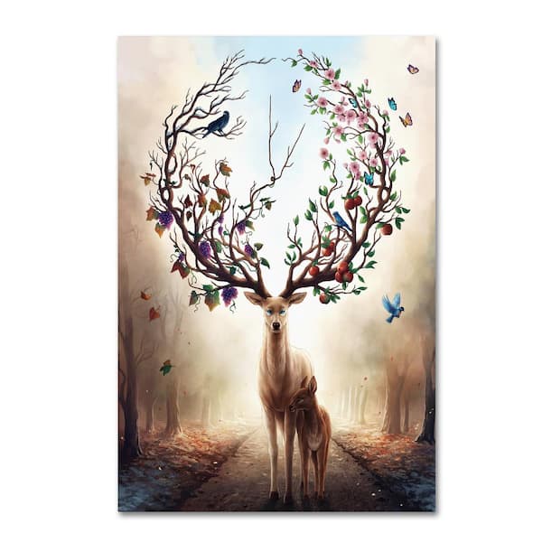 Trademark Fine Art Seasons by JoJoesArt Hidden Frame Animal 16 in. x 24 in.