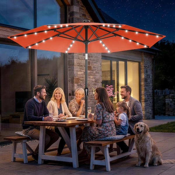 bronze rectangular patio table with umbrella hole VIVIJASON Outdoor Dining Rectangle Cast Aluminum Rustic Large Patio Table : Patio, Lawn & Garden Size:NA Best Choice Products 7.5ft Solar Umbrella LED Lighted Patio Umbrella  Table Market Umbrella with Tilt and Crank  Outdoor Umbrella for Garden  Deck  Backyard  Pool and Beach - Carnation BONOSUKI Solar-powered 10FT Cantilever or BBQ pit