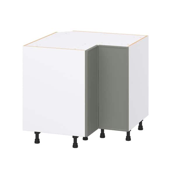 Fairview Moss Green Slim Shaker Assembled Premium LS Corner Base Kitchen Cabinet (36 in. W x 34.5 in. H x 24 in. D)