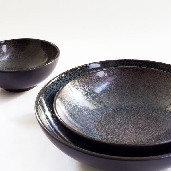 Carthage.Co Zaghwan 3-Piece Bowl Set, Old Silver