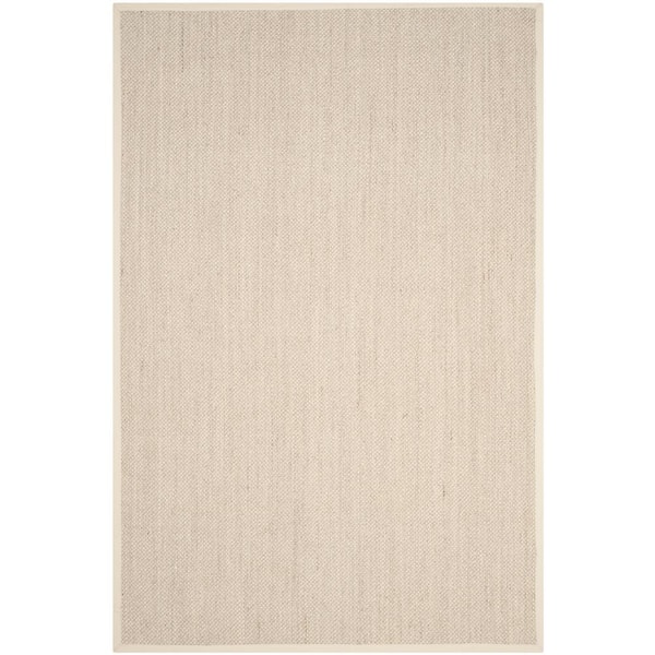 Natural Fiber 6 ft. x 8 ft. Marble/Beige Solid Color Area Rug
