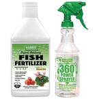 32 oz. Organic Gardening Liquid Fish Fertilizer and 360-Degree All Angle Professional Spray Bottle Value Pack
