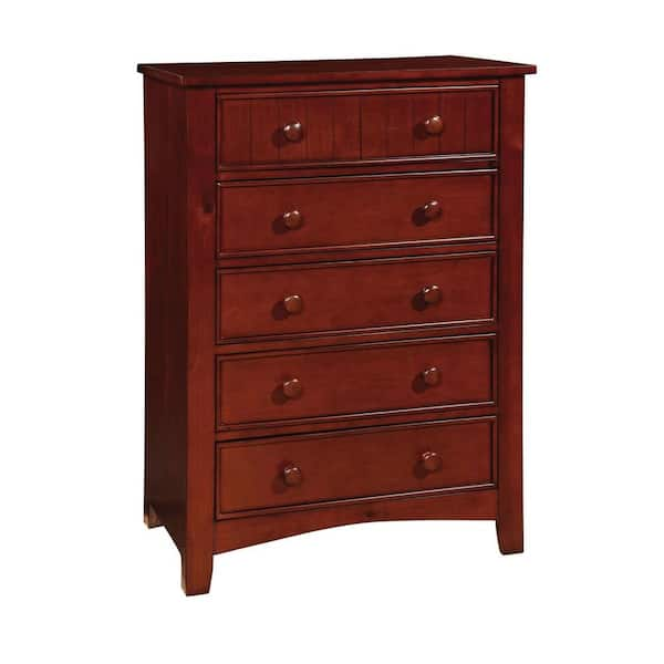 William's Home Furnishing Omnus 5-Drawers Cherry Chest Of Drawer 42 In ...