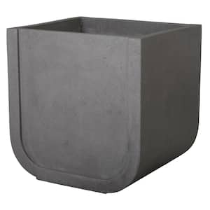 28 in. L x 24 in. W x 28.5 in. H Gray Terrazzo Square Planter