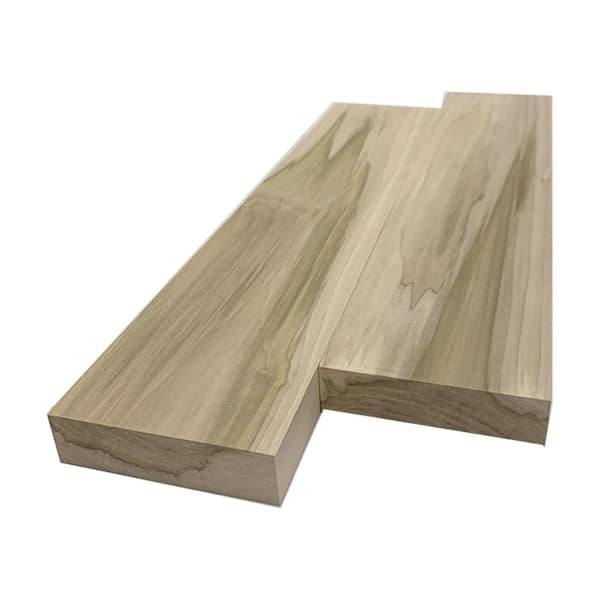 Swaner Hardwood 2 In X 6 In X 2 Ft Poplar S4s Board 2 Pack