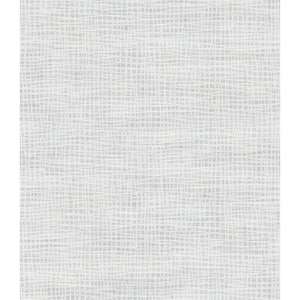 Woven Texture Soft Grey Paper Non-Pasted Strippable Wallpaper Roll (Cover 56.05 sq. ft.)
