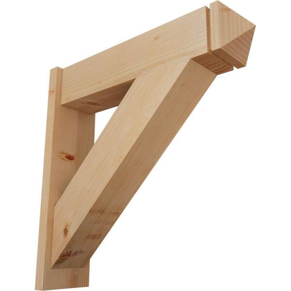 Ekena Millwork 8 in. x 30 in. x 30 in. Traditional Arts and Crafts Smooth Douglas Fir Outlooker