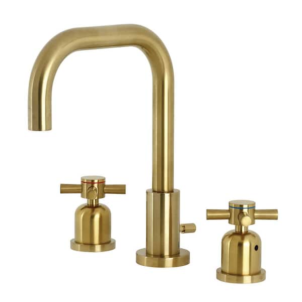 Kingston Brass Concord 8 in. Widespread 2-Handle Bathroom Faucet in Brushed Brass