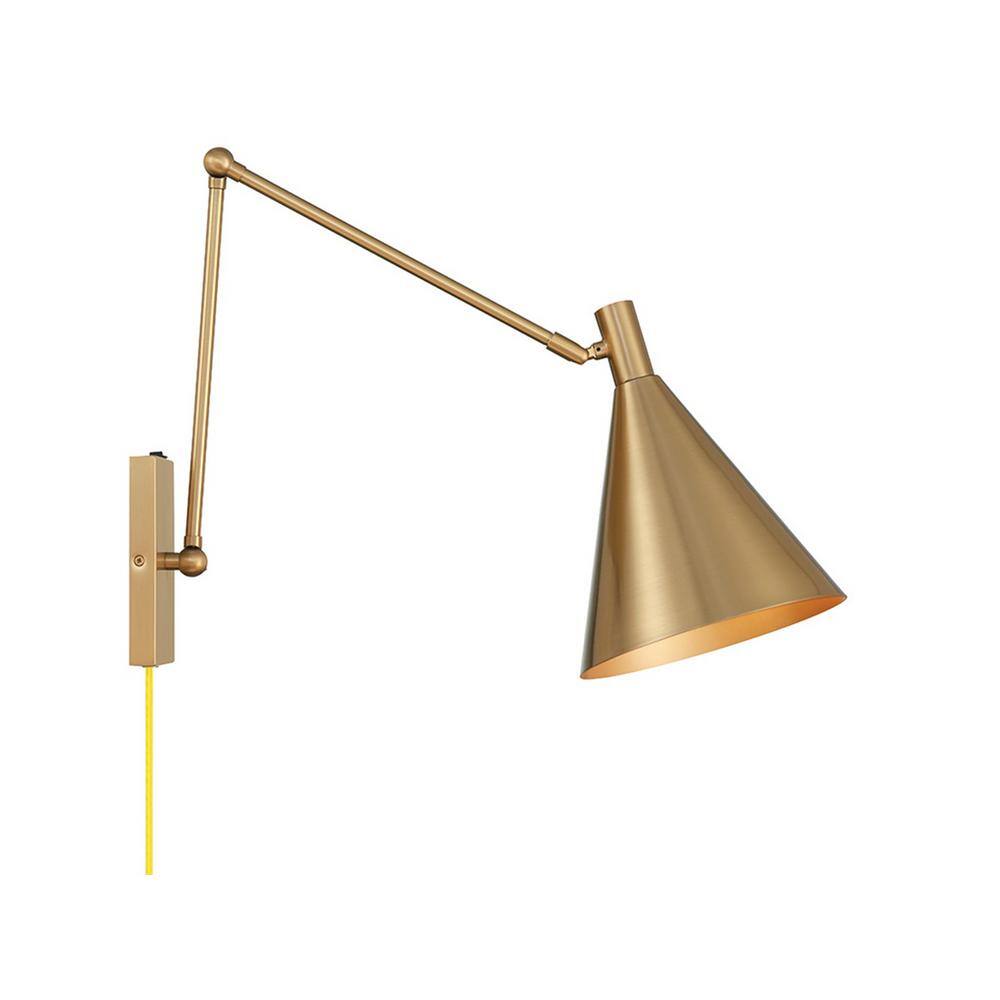 Noble Brass Adjustable Swing Arm Wall Sconce