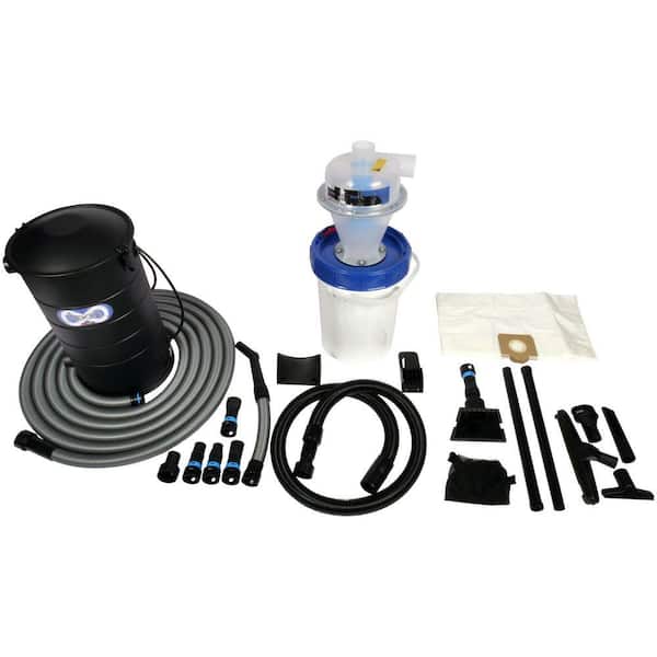 Aeon 7 Gal. Wall-Hung HEPA Commercial Dust Collection Vacuum with Separator and Quick Click Accessory Kit