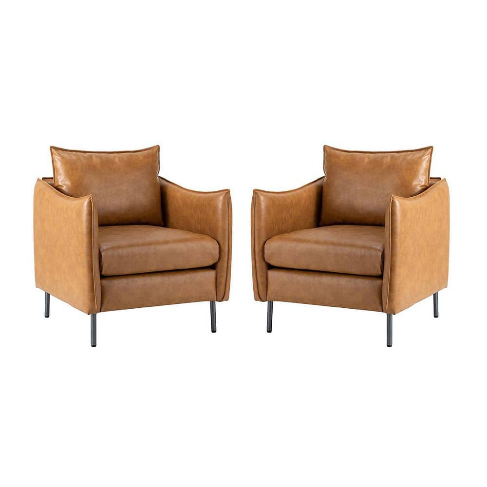 Leather look online armchair