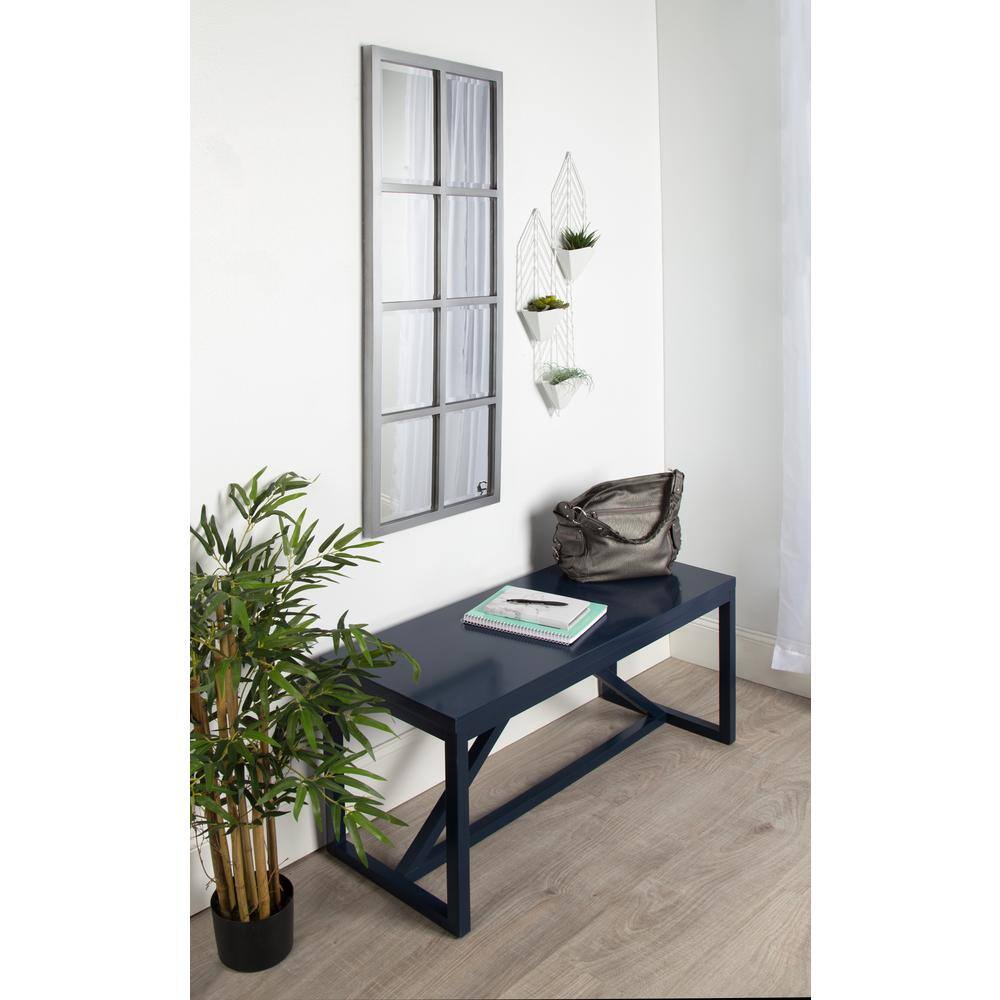 46" Full Length Silver Rectangular Wall Mirror