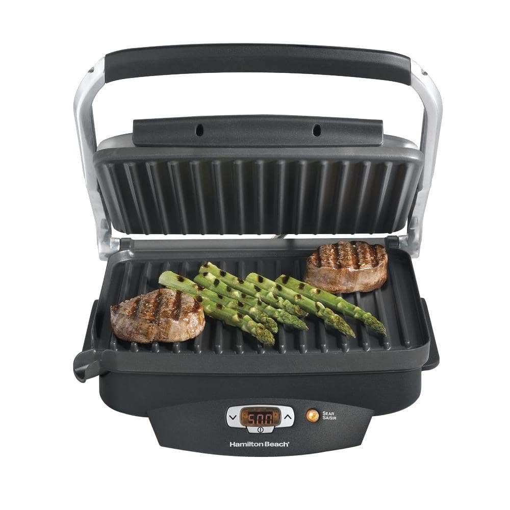 Hamilton Beach 1800-Watt Black Electric Grill in the Electric Grills  department at