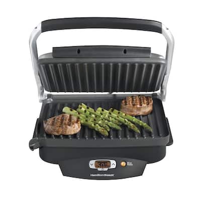 Steak Lover's 100 sq. in. Black Indoor Grill with Lid