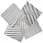 Corrugated Metal Galvalume 2 ft. x 2 ft. Tin Style Lay In Ceiling Tile (40 sq. ft./case)