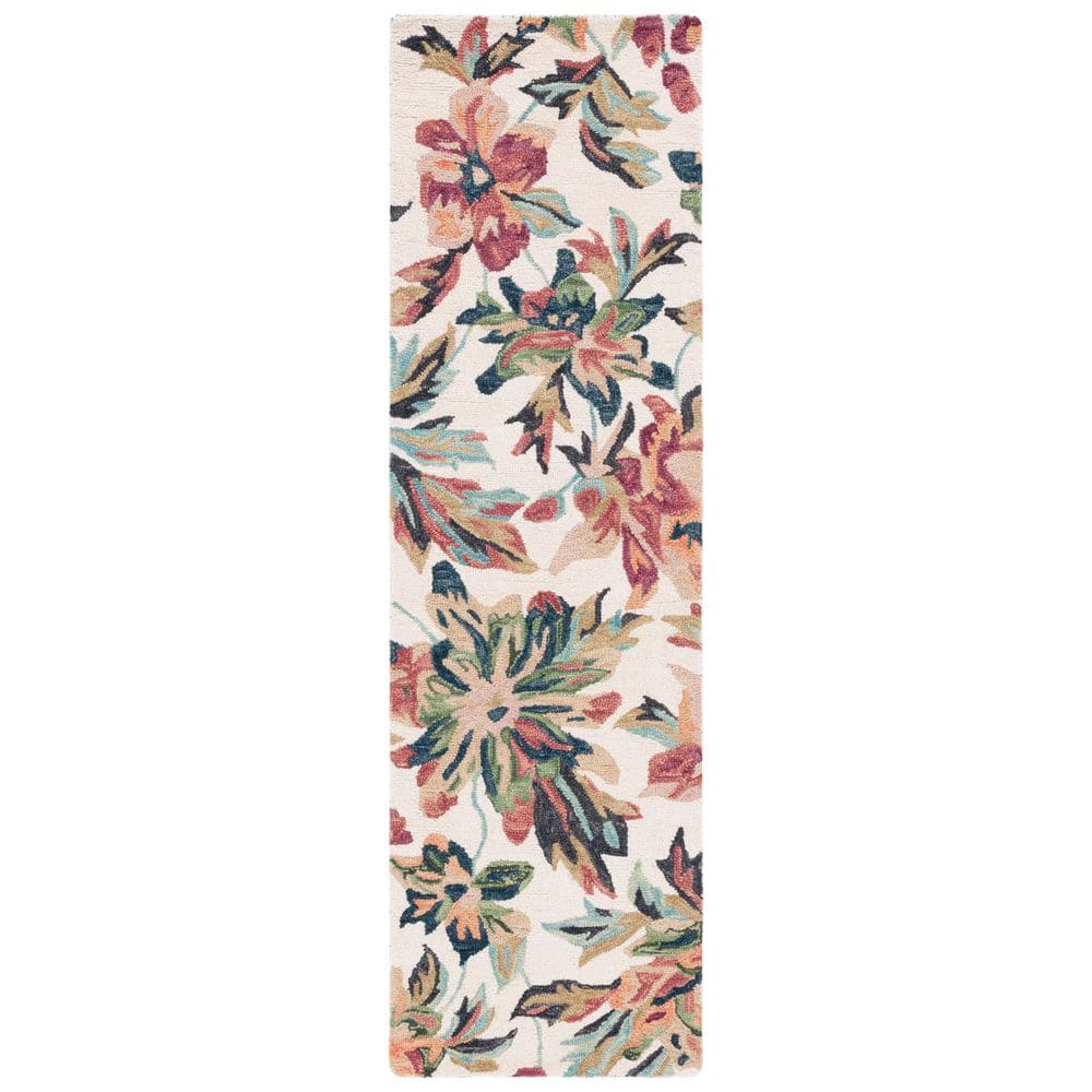 Blossom 2 ft. x 8 ft. Ivory/Plum Oversized Floral Runner Rug price history on PriceWatchPro