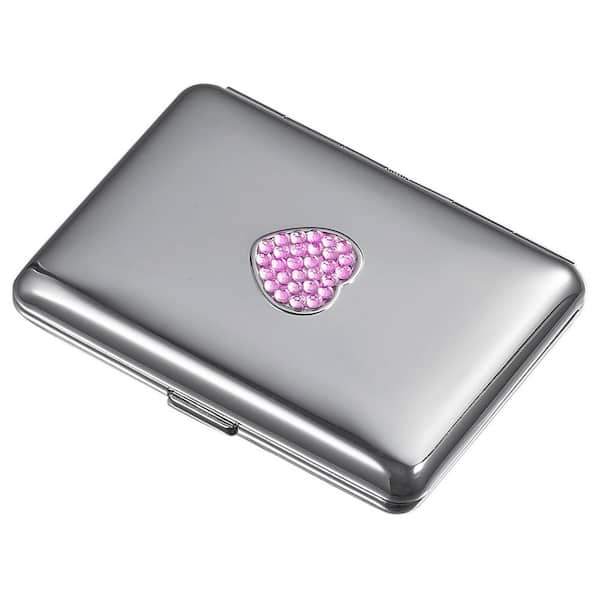 Visol Crystals Pink Heart Cigarette Case