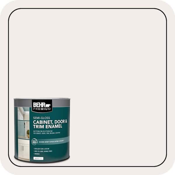 1 qt. #RD-W10 New House White Semi-Gloss Enamel Interior/Exterior Cabinet, Door & Trim Paint