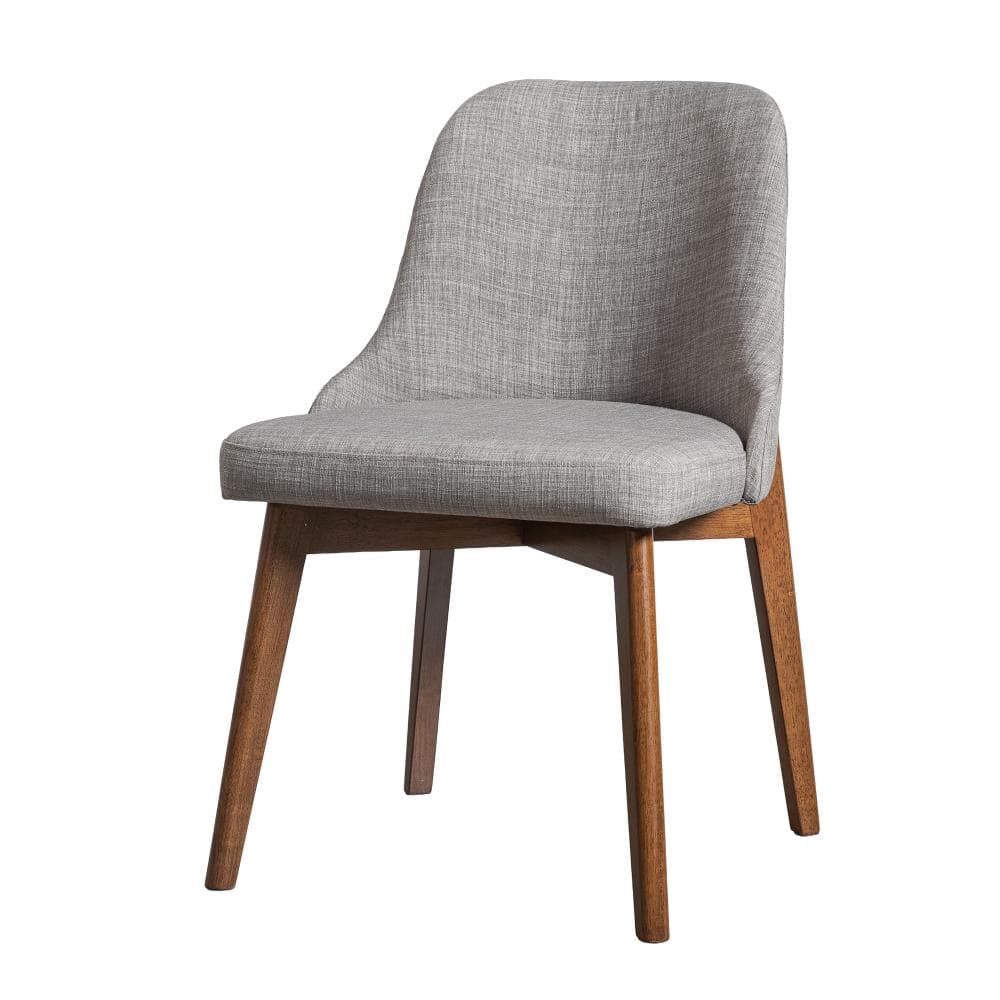 Modern Light Gray Upholstered Dining Chairs with Walnut Solid Wood Legs (Set of 2) price history on PriceWatchPro