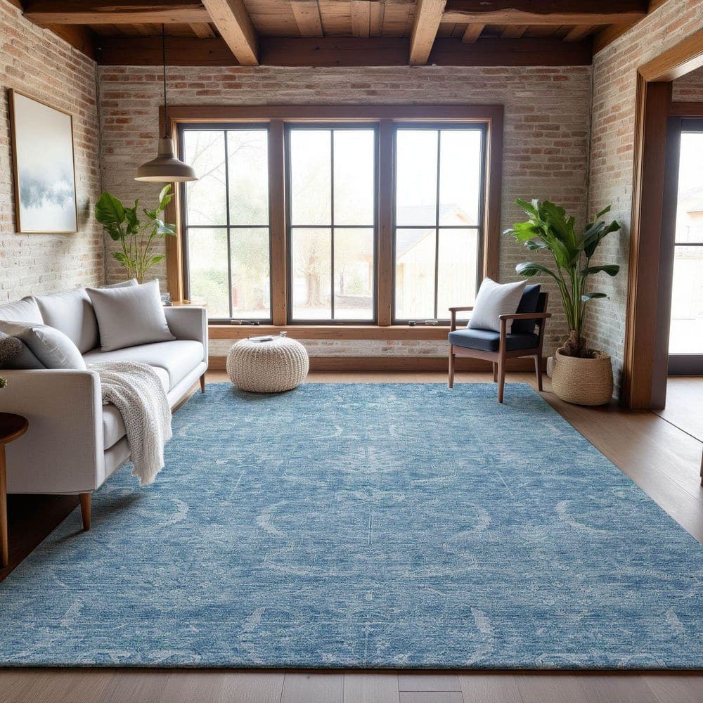 Mayfield Premium Machine Washable Abstract AMF1083 Sky 10 ft. x 14 ft. Area Rug price history on PriceWatchPro