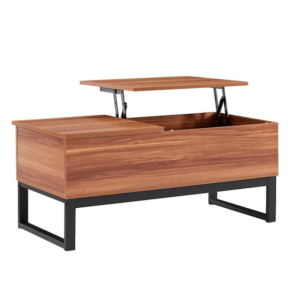 41.30 in. Rosewood Rectangle Wood Top Coffee Table with Liftable