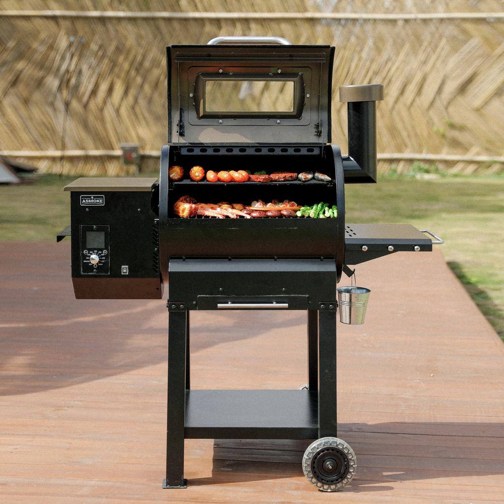 Bronze and Black Wood Pellet Grill with Skylights